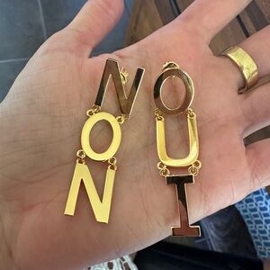 NEW Joolz by Martha Calvo Non & Oui Earrings